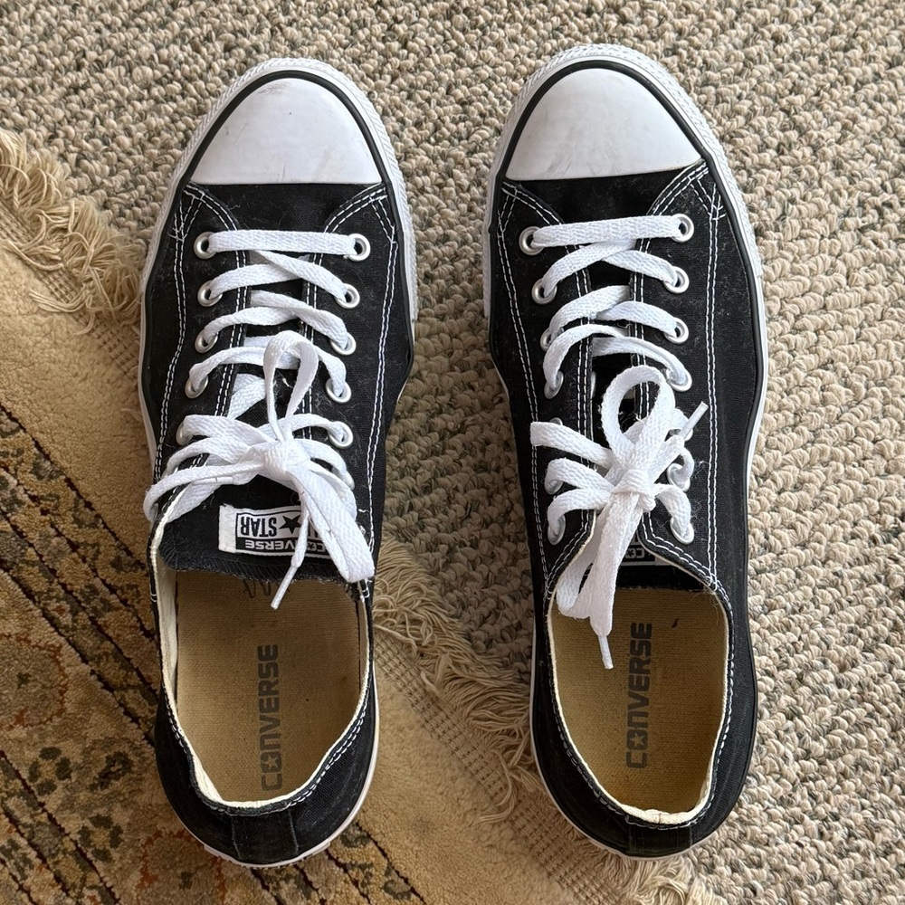 Converse Classic Black and White Low-Tops - Picture 2 of 6
